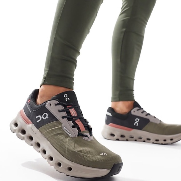 NEW On Cloudrunner 2 Shoes Waterproof Olive & Mahogany - Size 7 - Picture 2 of 2